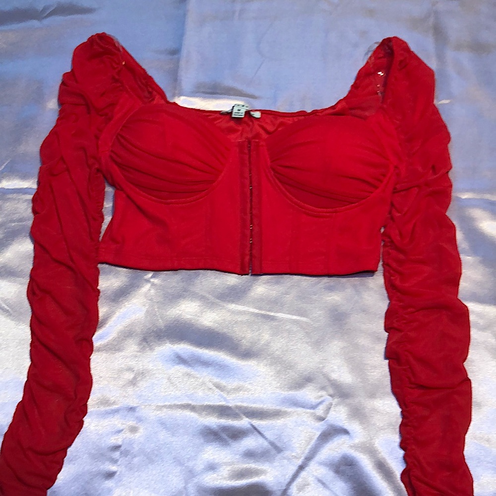 Red blouse